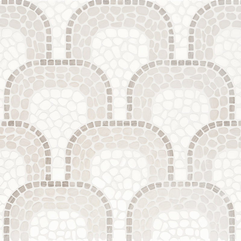 Cabana Horizon Flow Pebble Tumbled Marble Mosaic