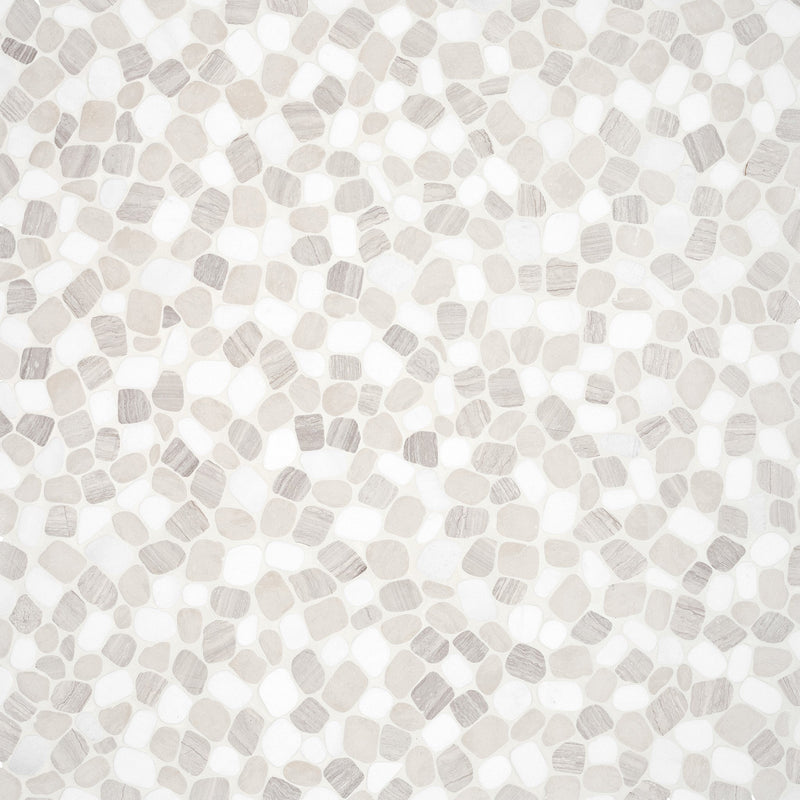 Cabana Horizon Blend Pebble Tumbled Marble Mosaic