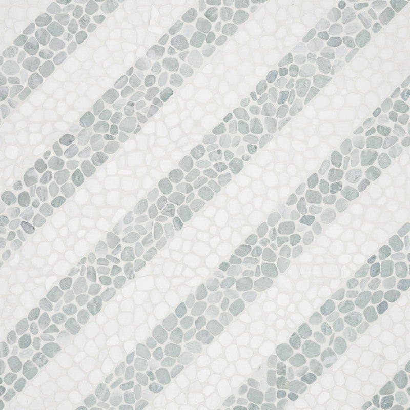 Cabana Jade Axis Pebble Tumbled Marble Mosaic