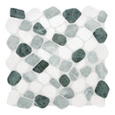 Cabana Jade Blend Pebble Tumbled Marble Mosaic