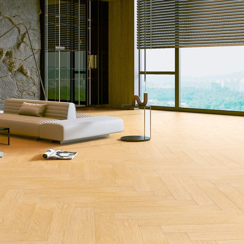 3/4"x5.9"x35.4" Monte Rosa Oak Herringbone Turin Wirebrushed Engineered Hardwood Final Sale