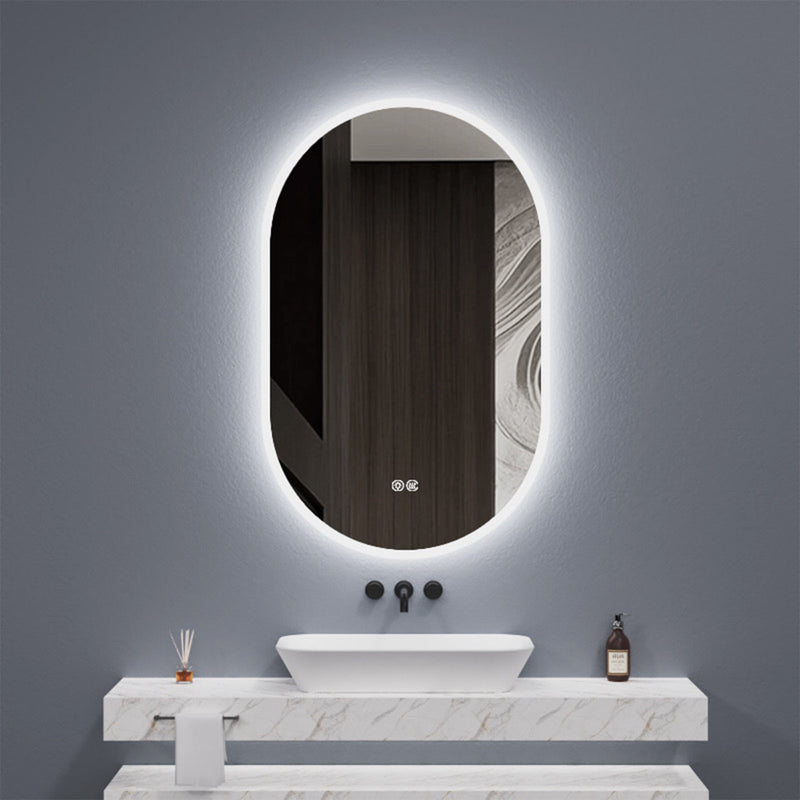 19.7"x31.5" Runway Oval Frameless Wall Mirror (Size WxH: 50x80cm)